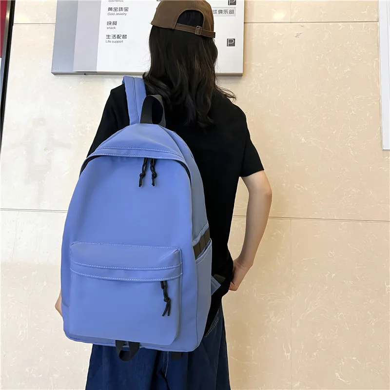 Sacs de lycée brodés personnalisés pour filles, sac à dos pour ordinateur portable d'étudiant, sac à dos scolaire pour femme, cartable noir pour adolescente