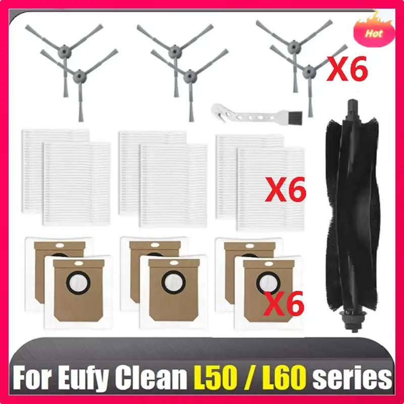AD-For Eufy Clean L50 /L50 SES /L60 /L60 الهجين جهاز آلي لتنظيف الأتربة مكنسة كهربائية قابل للغسل تصفية كيس لجميع الغبار اكسسوارات عدة