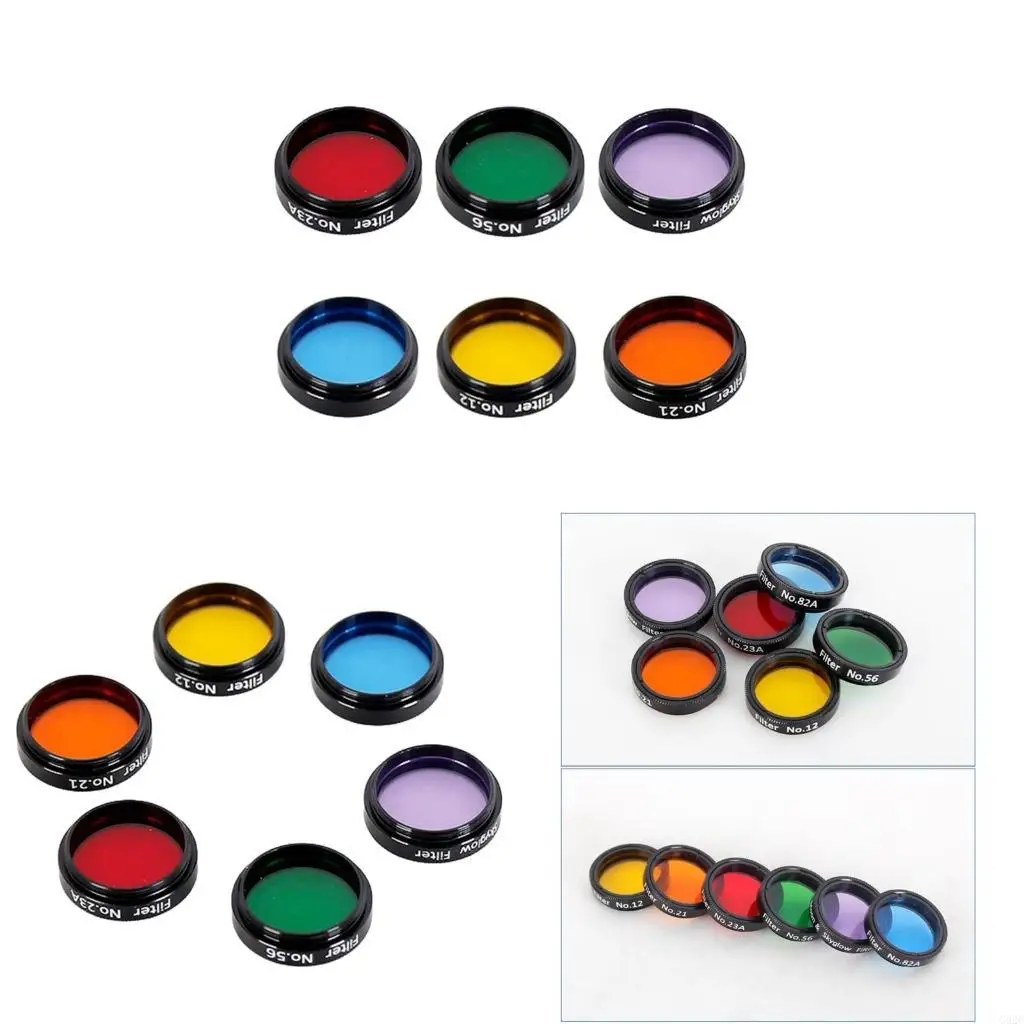 G92C 1.25inch Filter Nebula Filter Moon Colorful Filter for Telescope 6Color