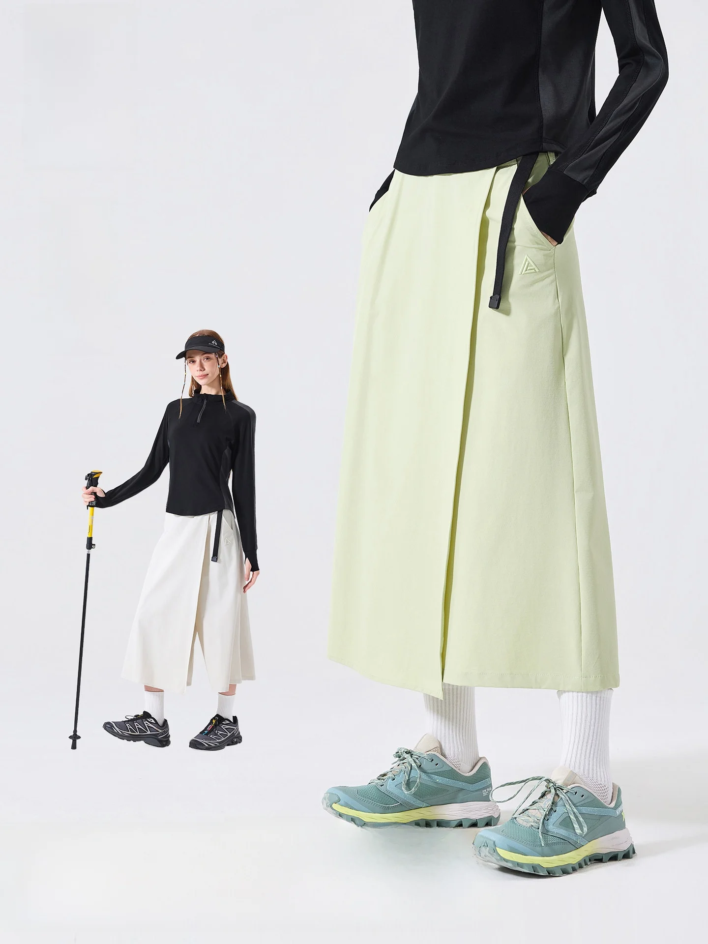 

LAZY DAY Quick Dry A-Line Skirt Women's Outdoor Sports Half-length Casual Skirt Pants Lightweight Waterproof Summer