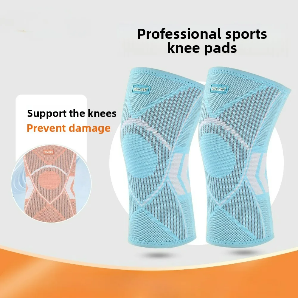 Unisex Knit Nylon Knee Sleeve - Anti-Collision Shock-Absorbing Support for Fitness Training Outdoor Sports