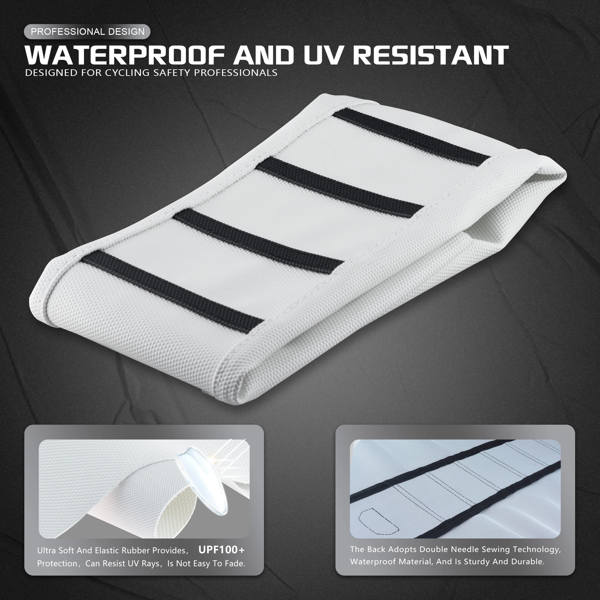 Powerzone Universal Seat Cover Soft Waterproof Ribbed Motorcycle Seat Cover For SXF EXC KXF CRF YZF WR TC TE image 4