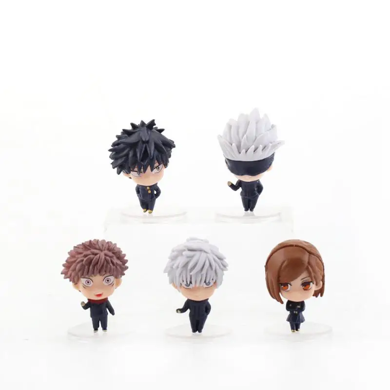 

5Pcs Anime Peripherals Jujutsu Kaisen Cartoon Figures Pvc Doll Cake Decoration Ornaments Birthday Baking Model Gift for Friends