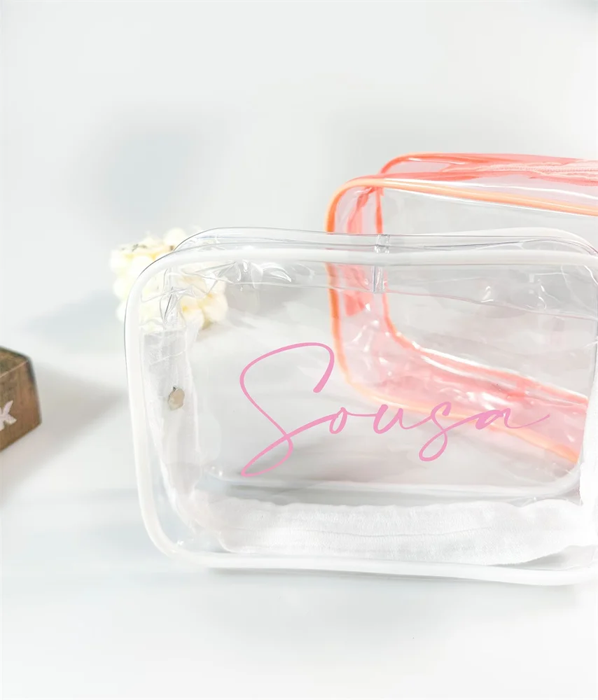 Personalized Laser Transparent Makeup Bag,Be My Bridesmaid,Toiletry Bag,Travel bag,Cosmetic pouch,Bridesmaid gifts,Gift for Her