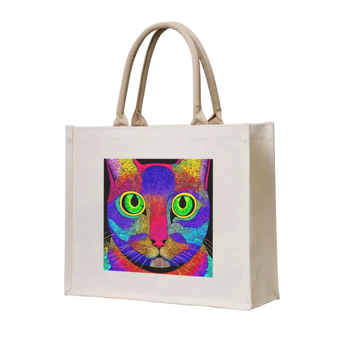 

Rainbow Cat Tote Bag Large bags for women tote bag men's canvas tote bags Women's bag