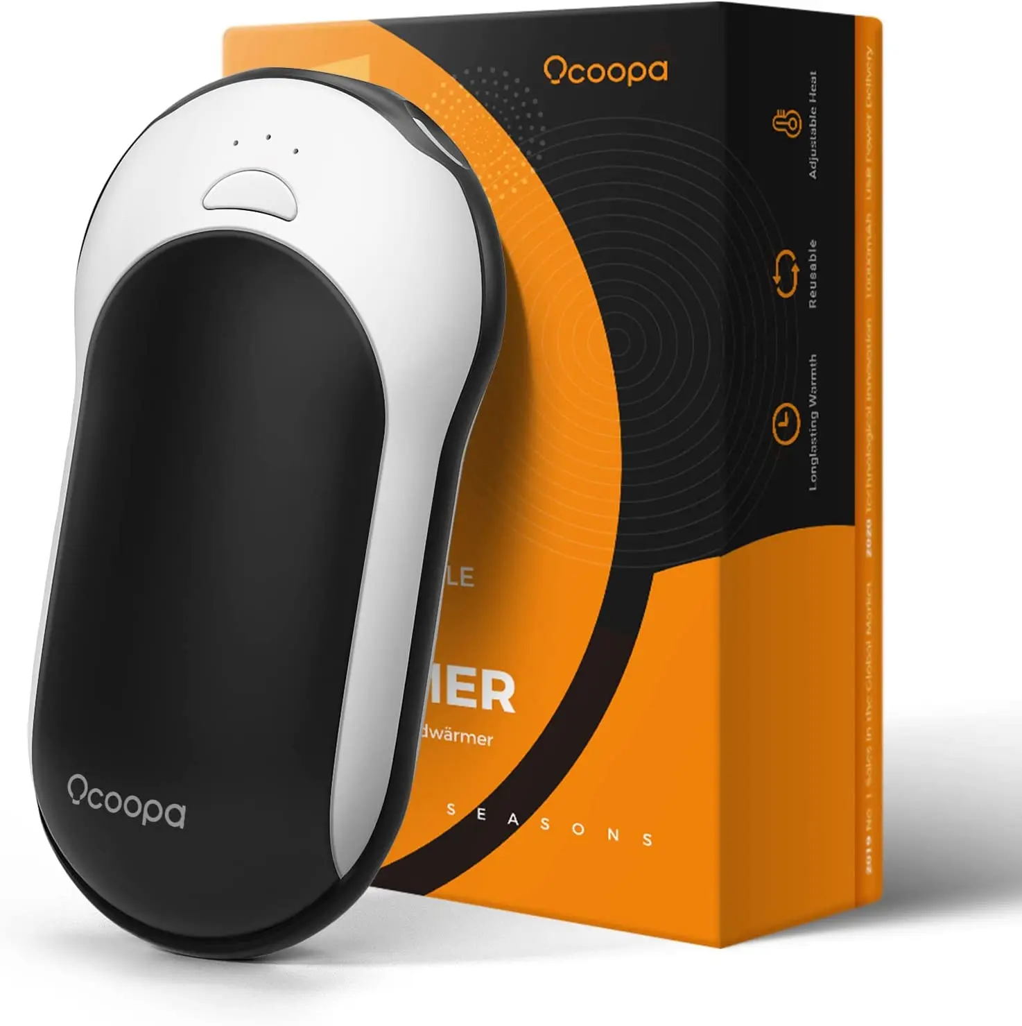 OCOOPA-Rechargeable Hand Warmers, 10000mAh Electric Power Bank, 15hrs Hands Heater