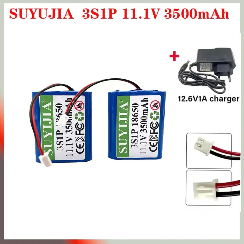 

11.1V 3500mAh 3S1P Lithium-ion Battery Pack W/ BMS for Backup Power Ups CCTV Camerar Speaker Bluetooth 12.6V Charger