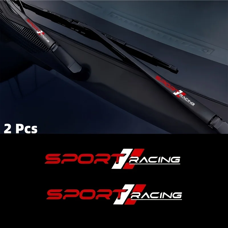 2PCS/4PCS Racing Letter Graphic Waterproof Self-adhesive Vinyl Sticker for Car Motorcycle Bike Helmet Laptop Decor