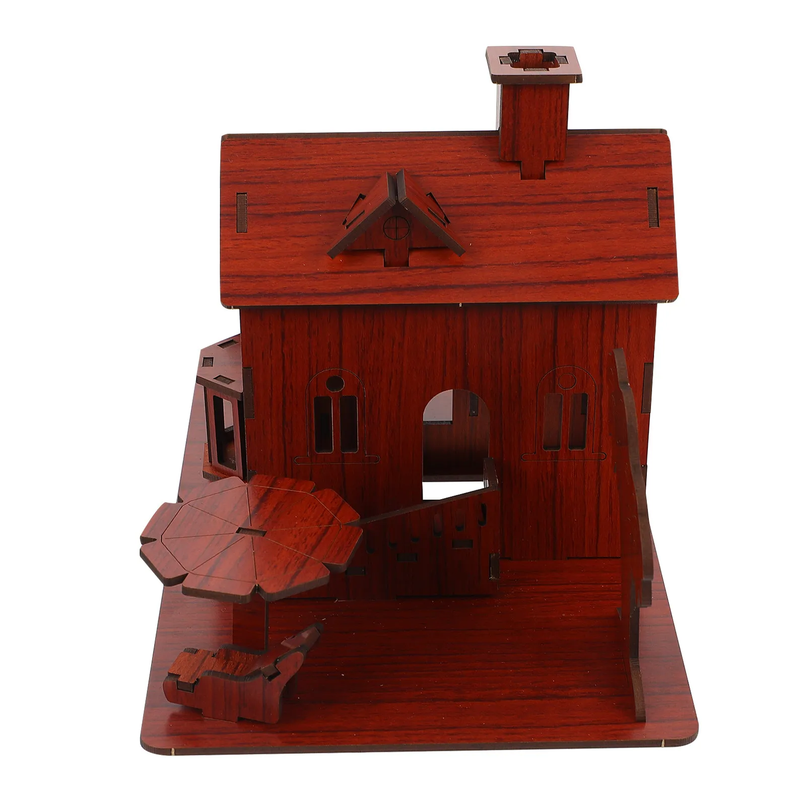 

1Pcs Villa Puzzle Wooden DIY Educational Plaything Children Assemble Desktop Ornament House Puzzle Gift Villa Model