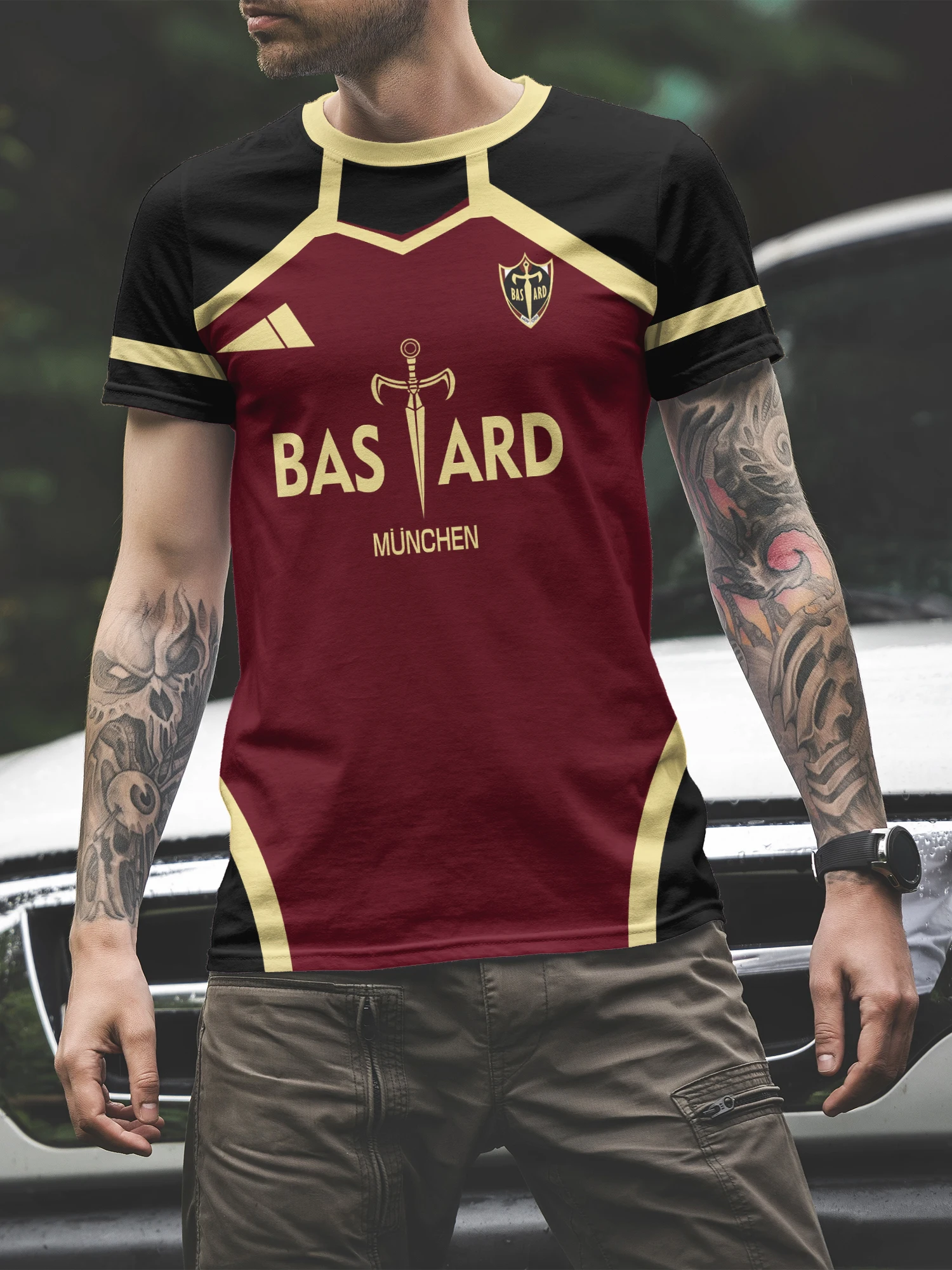 Camiseta de fútbol sala con estampado Vl Replika Blue Lock Anime Bastard Munich, camiseta deportiva informal de verano para hombre y mujer, camiseta 3dt