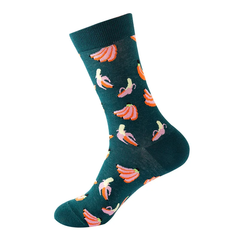 Женские Веселые забавные носки с принтом, милые зимние Носки с рисунком авокадо, суши, еда, хлопковые модные носки в стиле Харадзюку