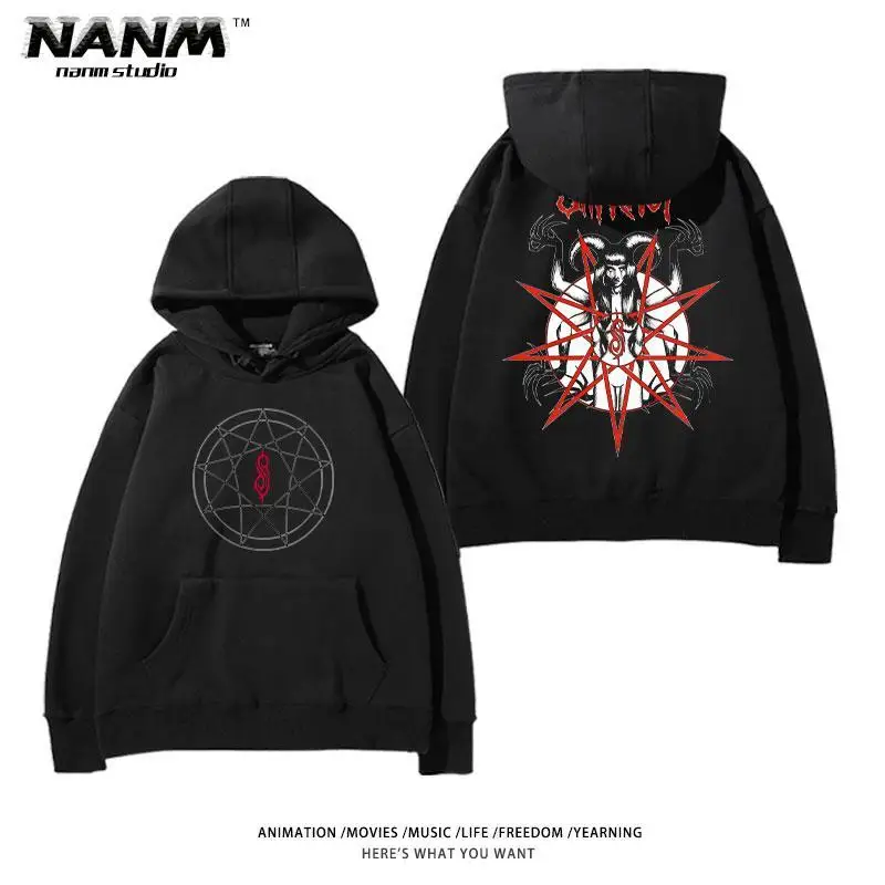 SLIPKNOT Slipknot Hooded Sweater Women\'s AutumnWinter Metal Rock Punk Style Printed Fleece Casual Top