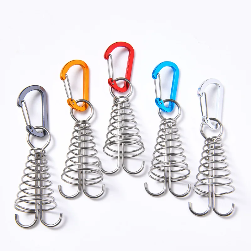 10 Pack Adjustable Spring Loaded Tent Rope Tensioner Camping Rope Buckle for Canopy Awning Hiking Backpacking Outdoor