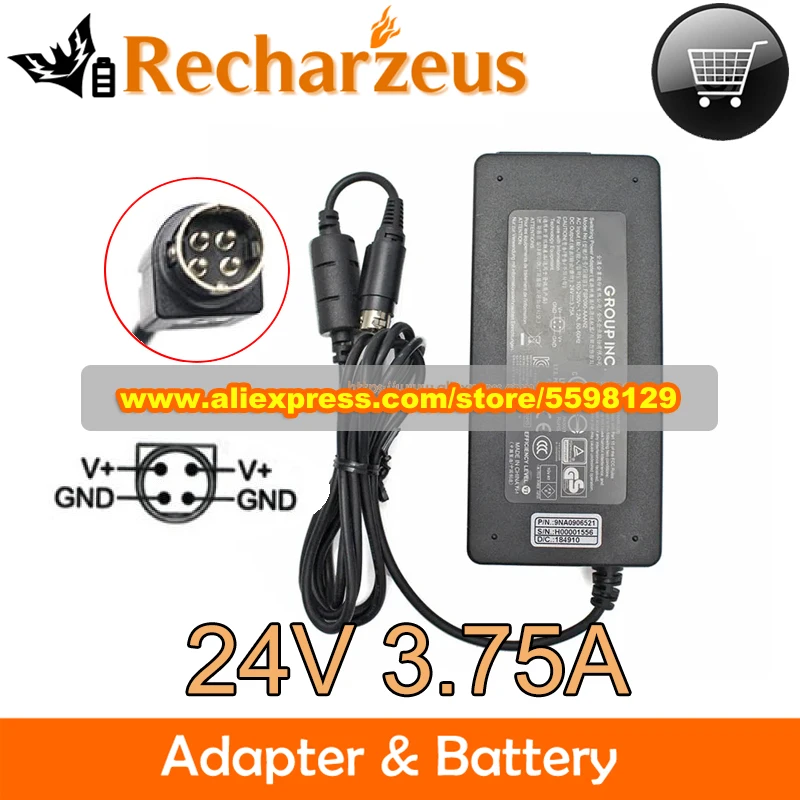 

Genuine FSP FSP090-AAAN2 AC Adapter 24v 3.75A 90W Switching Power Adapter Round 4 Pin Laptop Adapter FSP090AAAN2 H00000588