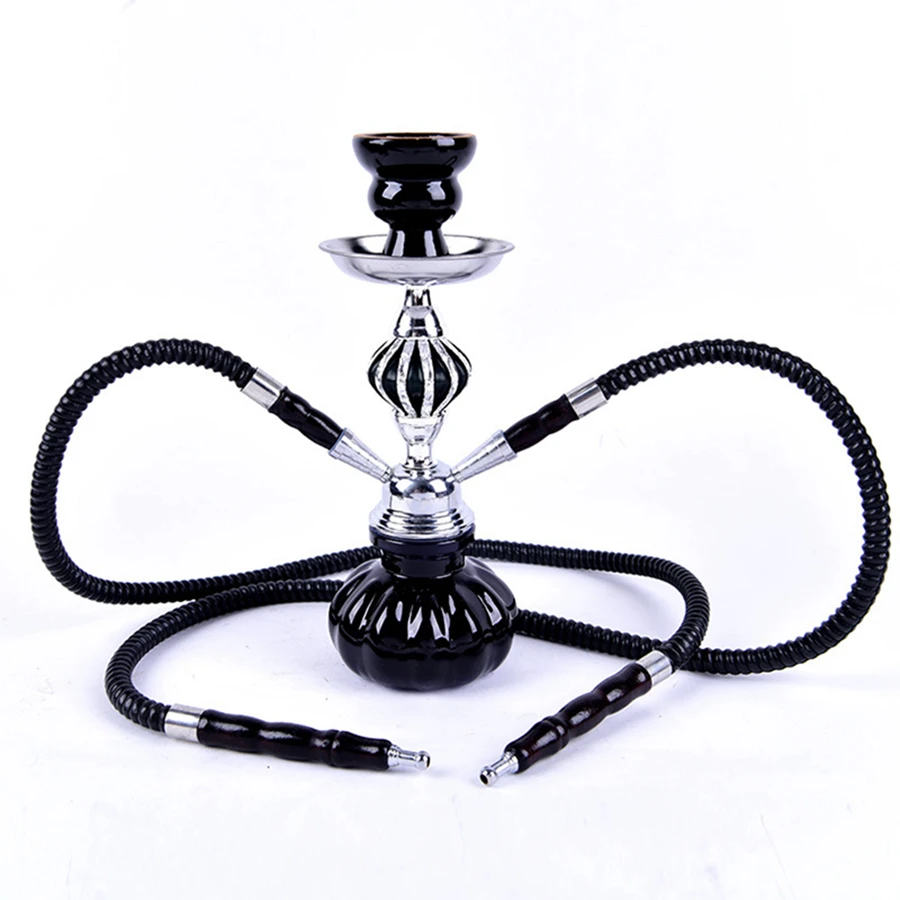 Conjunto de Pipa Shisa de viaje, Narguile completo con cuenco, pinzas para Carbono, pipa para fumar