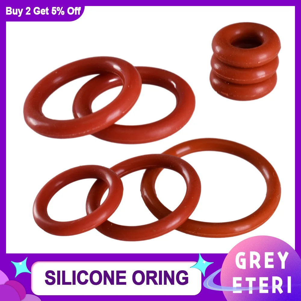 CS1 CS1.5 CS2 Red Silicon Oring Coffee Machine Sealing Gasket Food Grade Rubble O Ring Seal Washers High Temperature Spacers