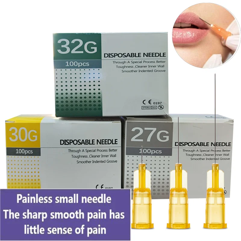 

100/50pcs Set Ultrafine Painless Small Needles 4/13/25mm 30G 4mm 30G 13mm 25mm Syringes for Beauty Procedures