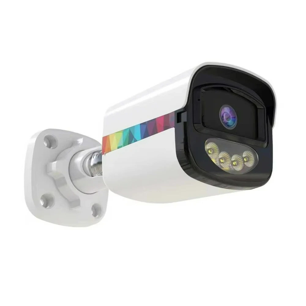 Support PoE powered microphone audio, warm night vision, color video, professional digital Sony video, 4K IP camera