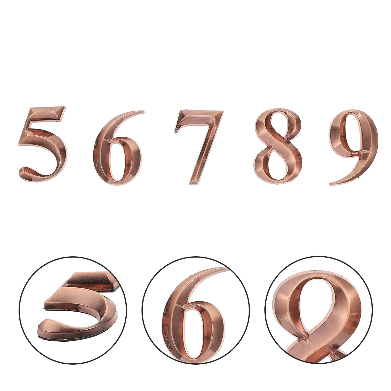 Self Adhesive Door Number Sticker High Quality ABS Resin Durable for Apartment Hotel Office Wall Mailbox Address Number