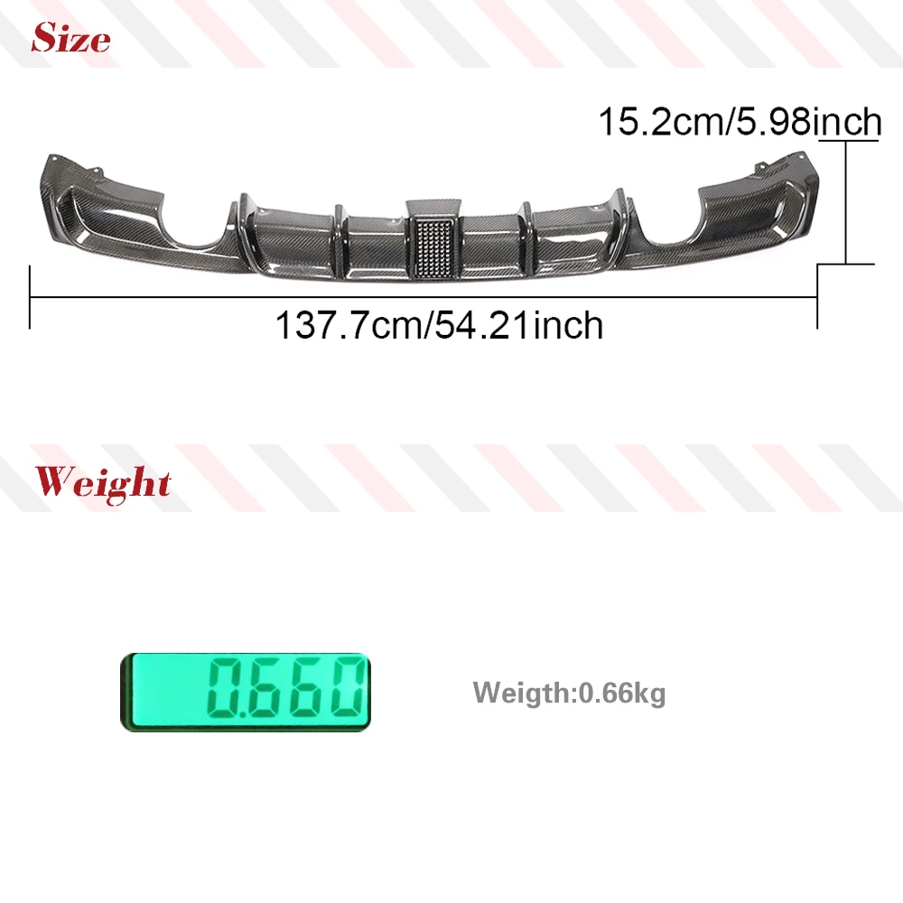 ناشر خلفي من ألياف الكربون مع مصباح ليد ، مصد عادم بمنفذ ، واقي شفاه ، سلسلة بي ام دبليو 3 ، F30 ، F35 ، M Sport ،--! ، FRP #6