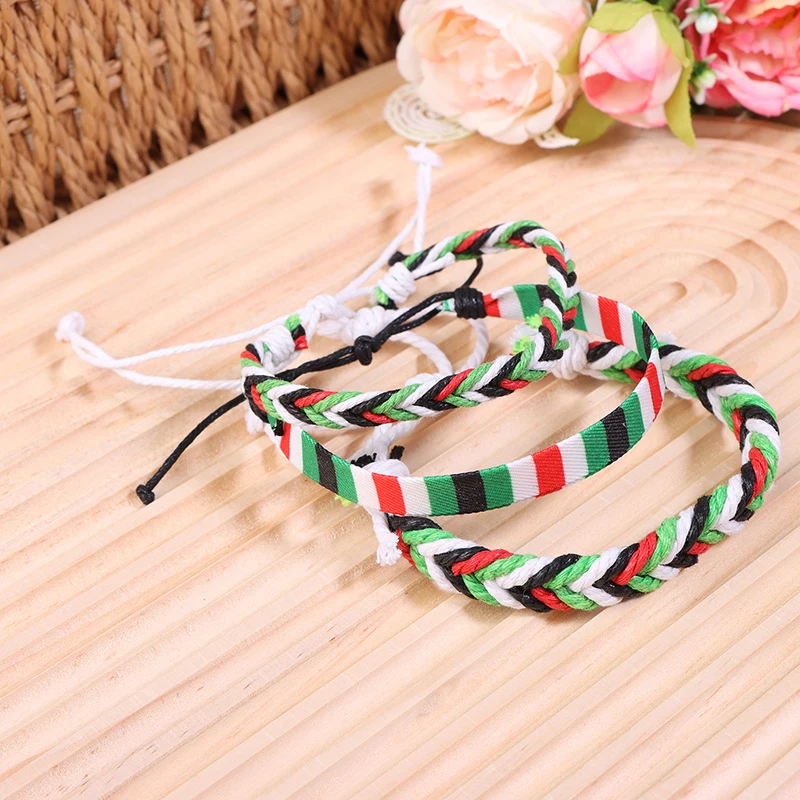 Pulsera de tejido de moda, banda de mano Multicolor, cuerda de mano, regalo de joyería étnica