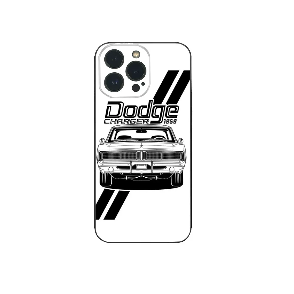 D-Dodge C-Challenger S-SRT H- Hellcat Phone Case For IPhone16 15 14 13 12 Mini 11 Pro XS Max X XR SE5 6 7 8 Plus Soft Silicone