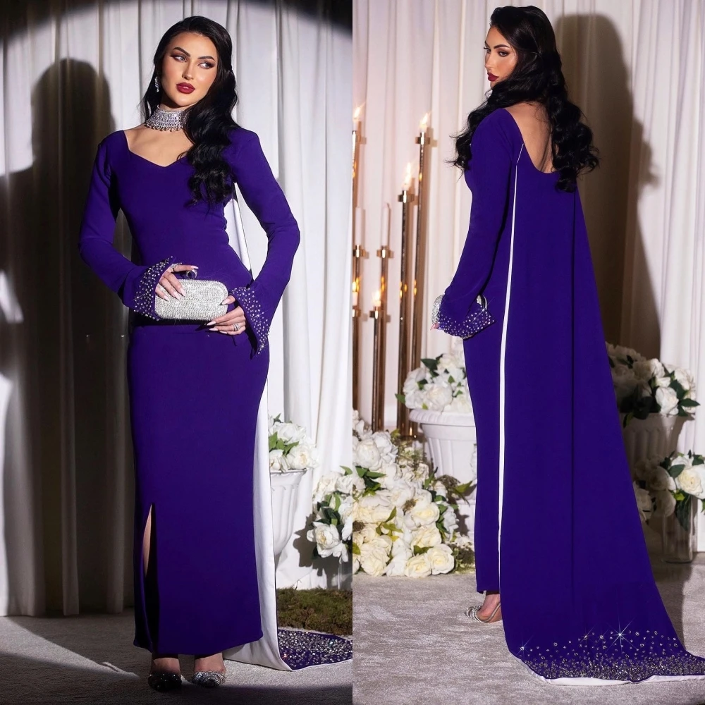 Customized Jiayigong  Prom  Fashion Elegant Jewel Sheath Cocktail es S Anke Length Custom