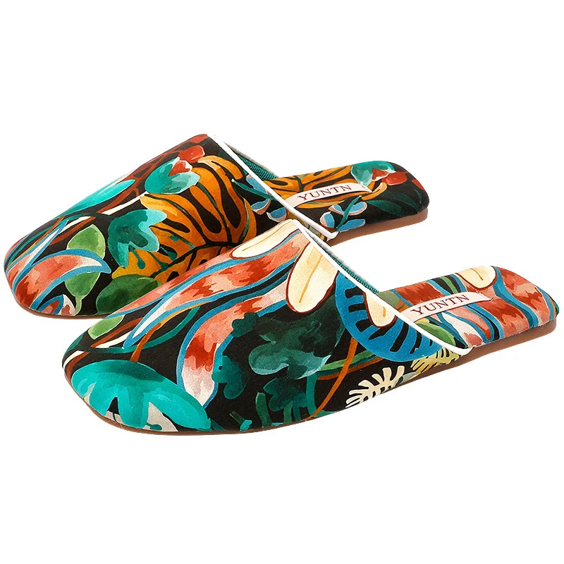 

Высококачественные женские тапочки на заказ с красочным цветочным узором, мягкие, удобные, легкие, нескользящие домашние туфли для женщин