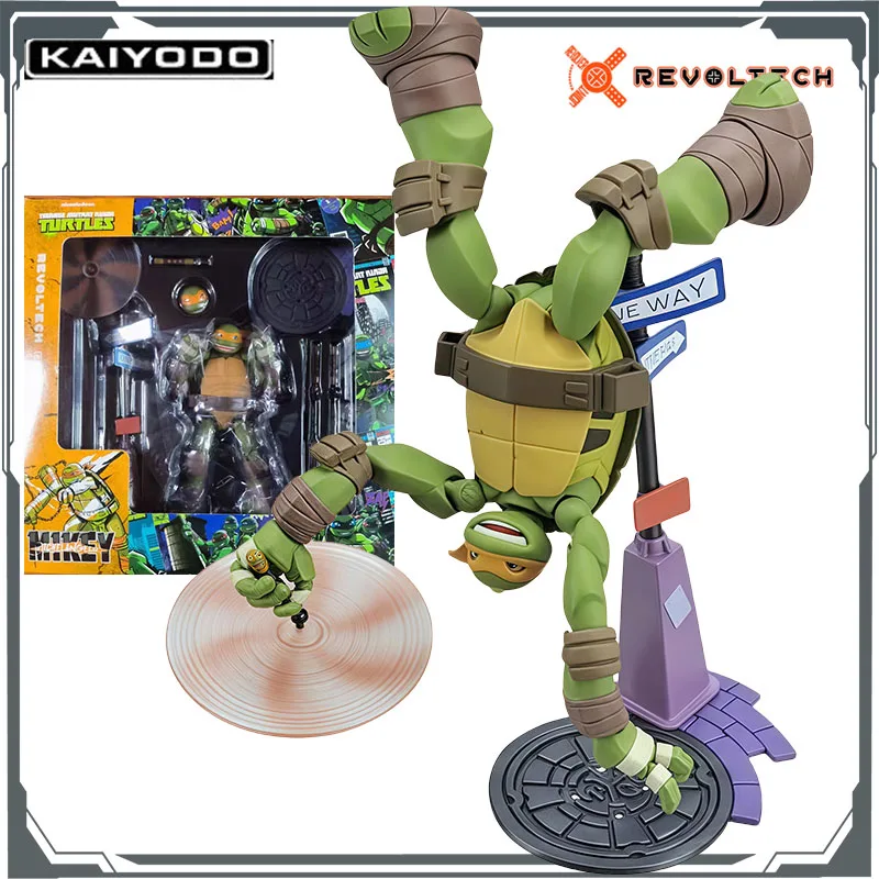 

Kaiyodo оригинальные Zolgear Черепашки Ниндзя Микеланджело аниме фигурки игрушки для мальчиков Рождественский подарок Коллекционная модель