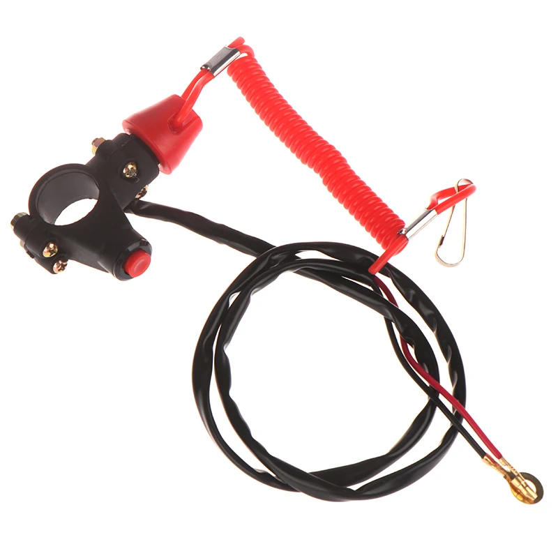 ATV Motorcycle Boat Tether Lanyard Emergency Kill Stop Engine Switch Push Button Interruptor de parada del motor de matar