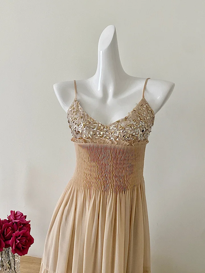 Dru Nar Thousand Gold Coastline Spódnica damska o długości midi, o kroju litery A, Bal Dr Beach Vaion, moda wiosna-lato