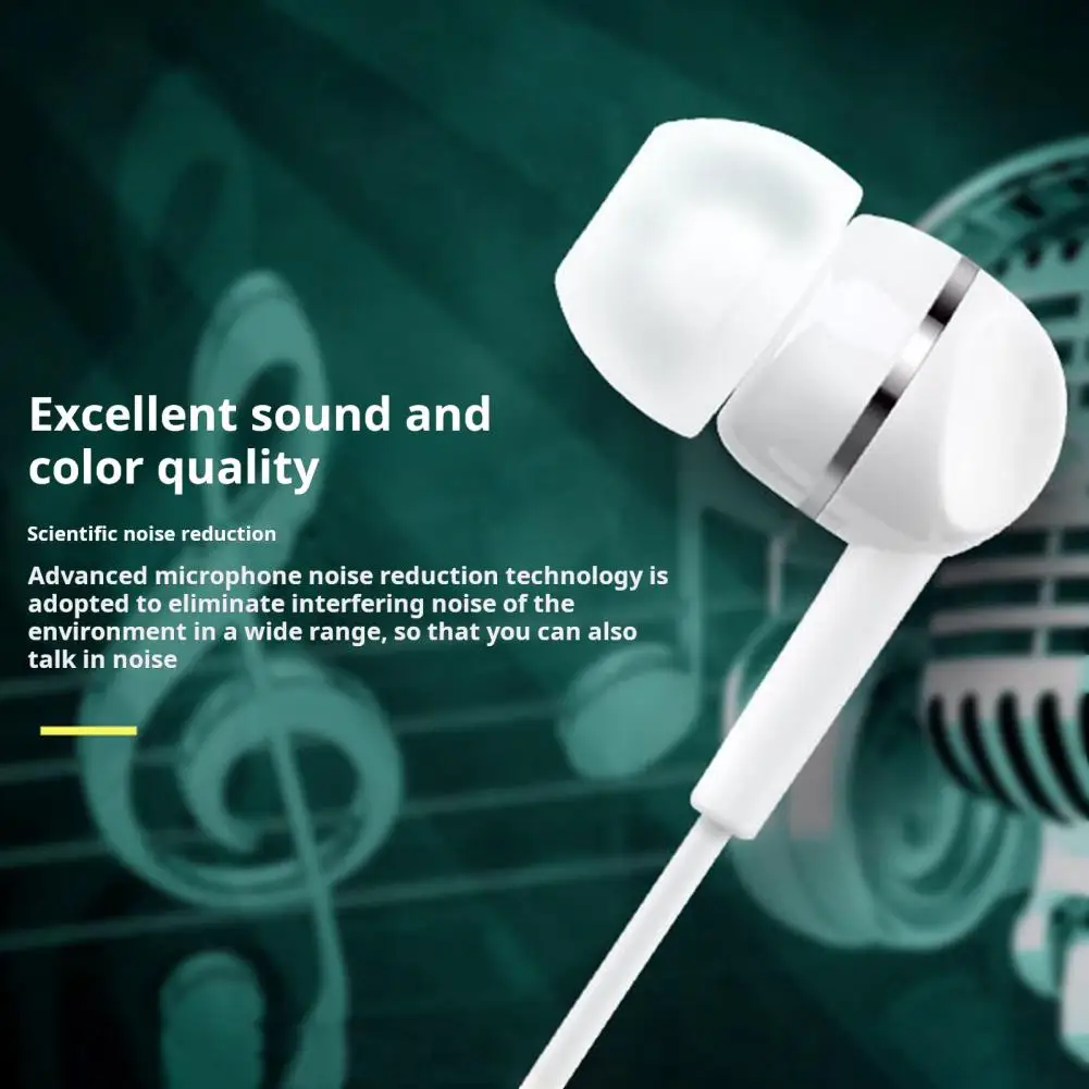 Dust-proof Earphone High-quality In-ear Stereo Earbuds with Noise-cancelling Microphone Waterproof Design for Sound for Mobile