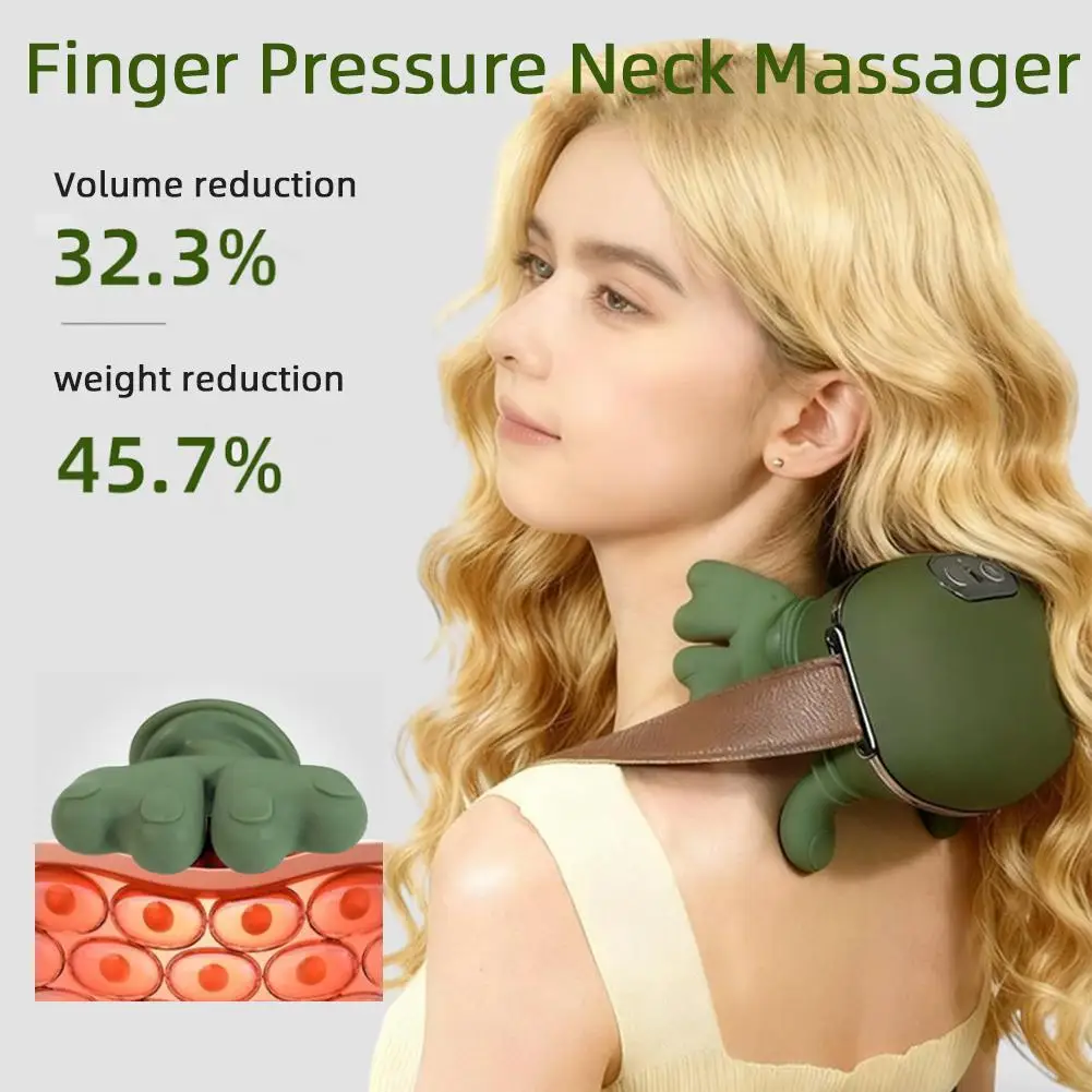 

Bionic Finger Neck Shoulder Massager Heat Therapy Portable Electric Massager For Muscle Relief Relaxation Health Care Accessory