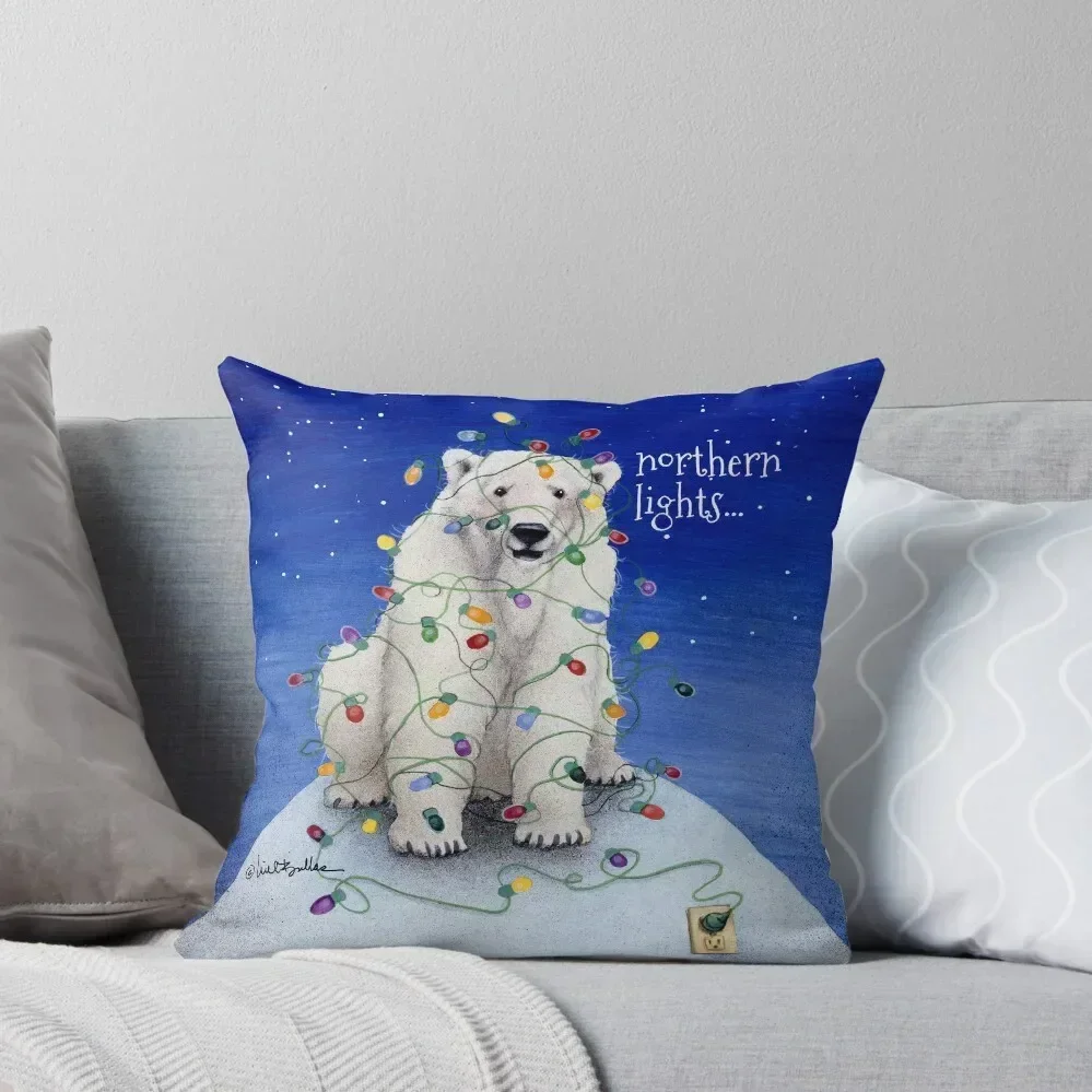 Will Bullas / pillow / tote / northern lights... humor animals Throw Pillow Cushion Cover Decorative Sofa Cushions pillow