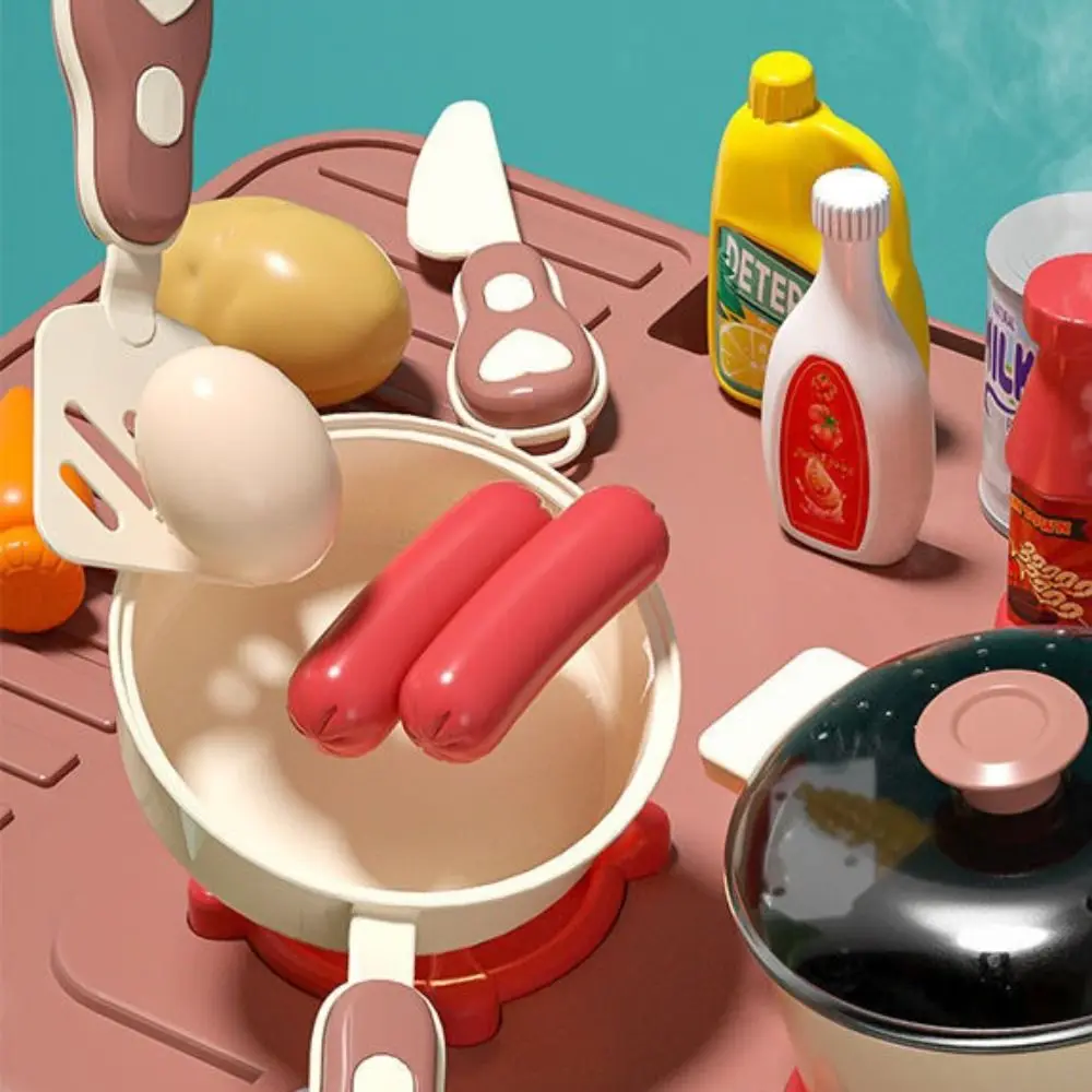 Plastic Keukenset Muziek Kraan Gootsteen DIY Functie Fantasiespel Speelgoed Mini Aanrecht Speelset Kerstcadeau