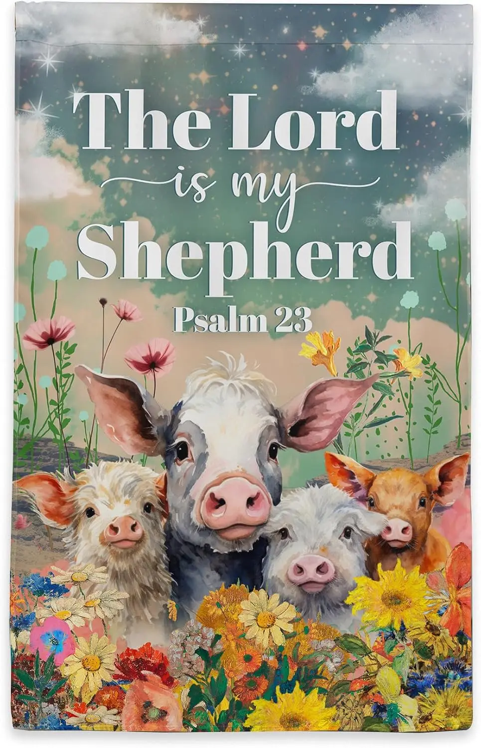 Love in Faith | Inspirational Christian Flag | Faith-Based Flag | Christian Gifts (The Lord is My Sheperd- Garden Flag, 12&# IIC