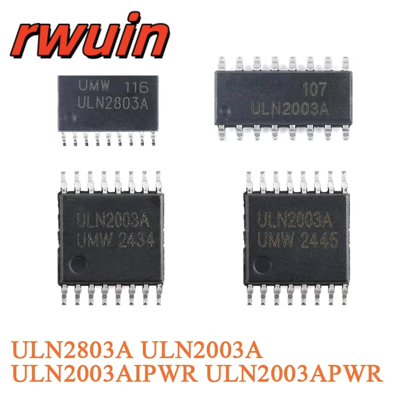 10pcs ULN2803A ULN2003A ULN2003AIPWR ULN2003APWR SOP-18 SOP-16 TSSOP-16 Darlington Array Driver Integrated Circuit