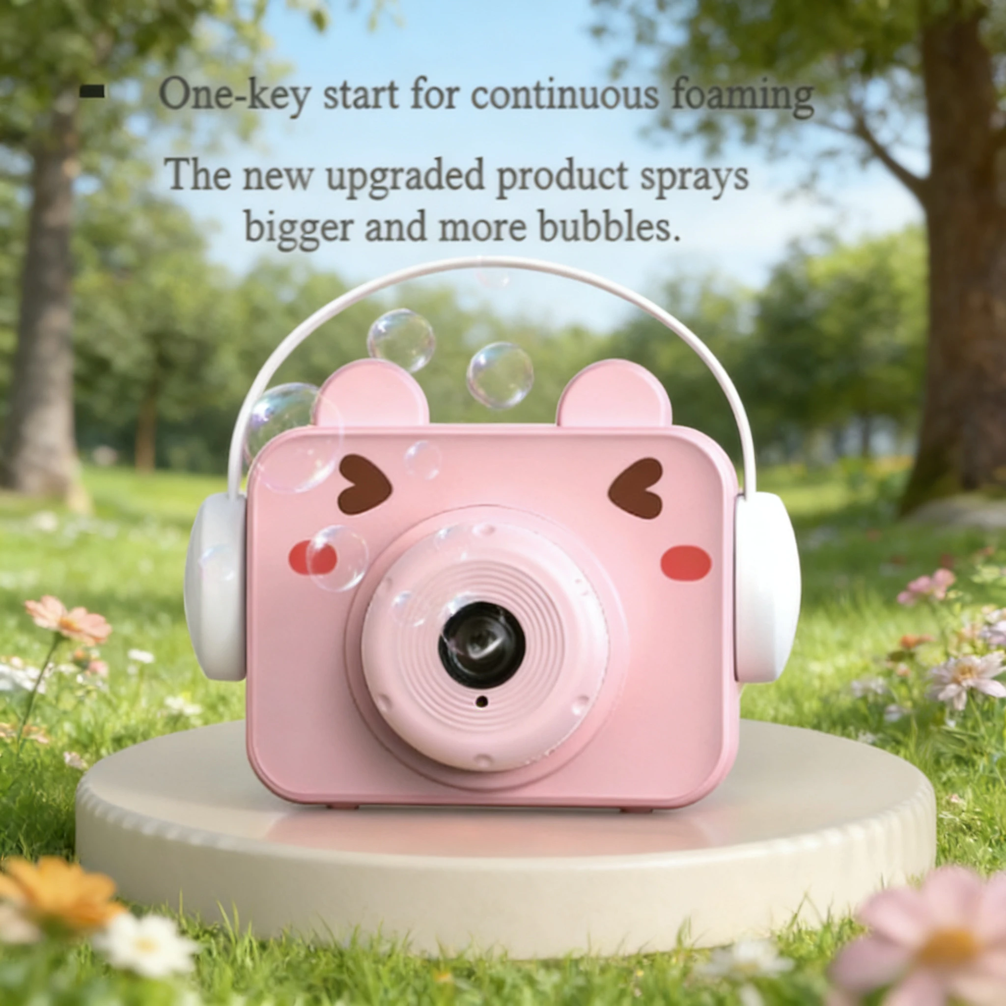 Cartoon Animal Bubble Camera – LED Light & Music Automatic Bubble Blower | Kids’ Fun Toy