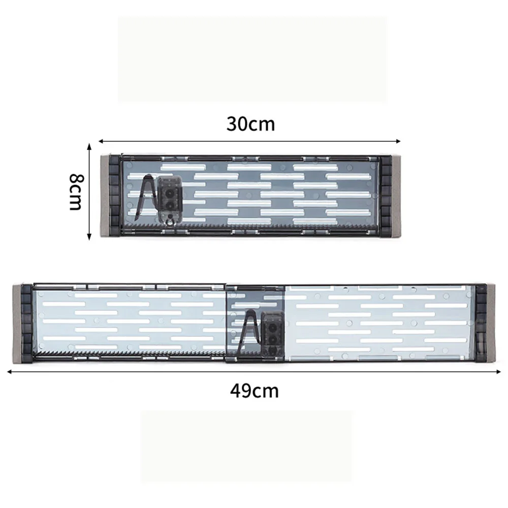 Versenkbare schwarze Hohl schublade Organizer Teiler erweiterbare Trennwand platte für Kommoden