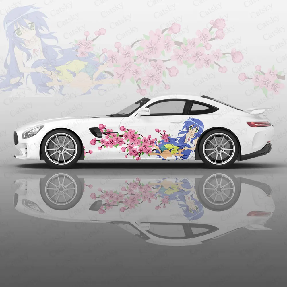 Konata Izumi Car Body Stickers Itasha Vinyl Car Side Decal Sticker Car Body Sticker Car Decor Stickers Car Protective Film