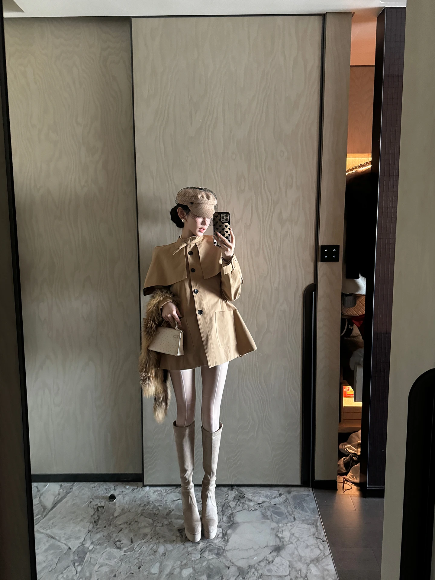 

Женское пальто ChiclyNana Briti Sle средней длины с воротником и имитацией двухслойного дизайна, прямого кроя, для повседневной носки