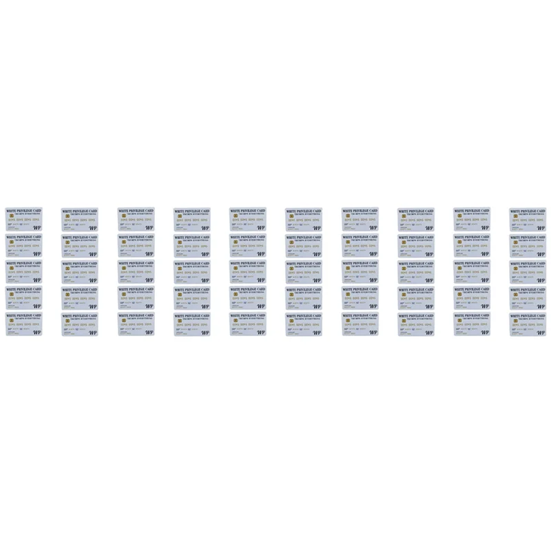 

50 PCS White Privilege Card Trumps Everything Credit Card Sets, Wallet Insert Card Romantic Card Business Gifts