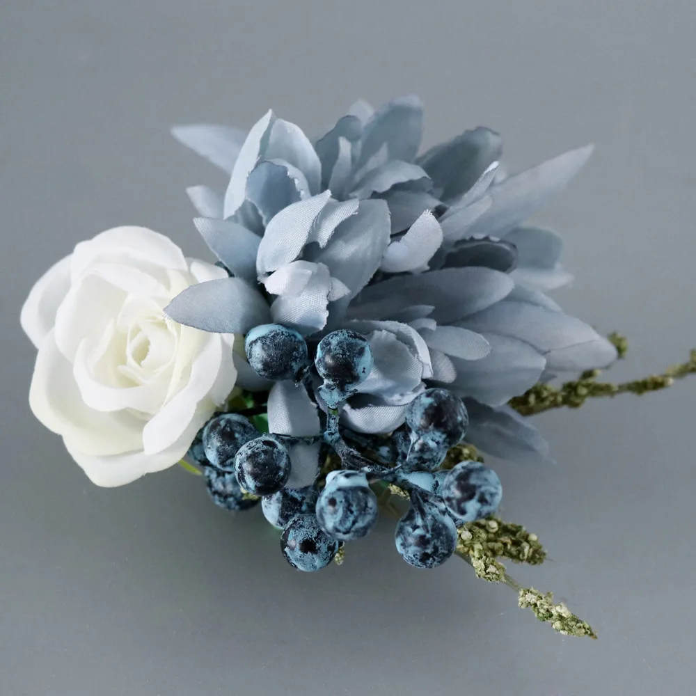 Boutonniere En Pols Corsage Bruiloft Accessoires Bruidegom En Bruid Zussen Beste Vrienden Simulatie Bloem Bal Banket Fabriek