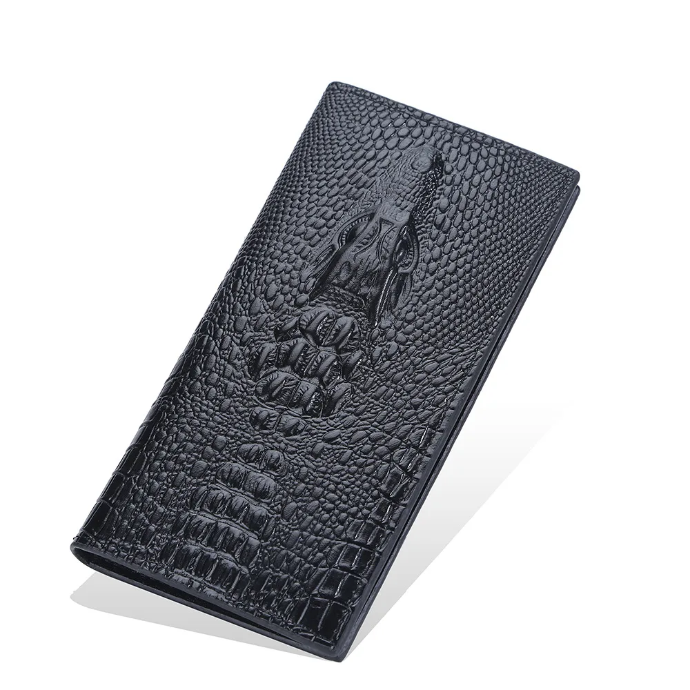 

Men's Long PU Leather Crocodile Wallets Vintage Purse Multi-functional Clutch Card Holder for Business 8Z