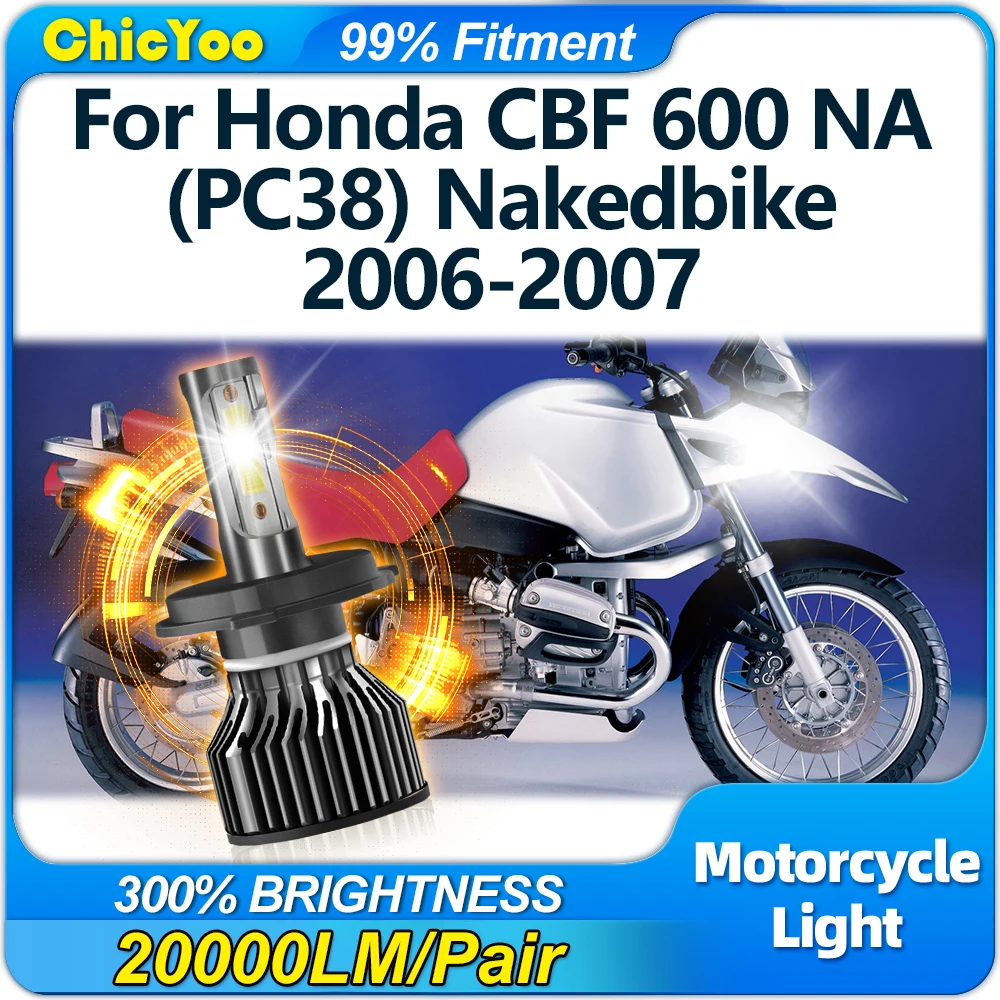 

Motorcycle H4 LED Headlight 20000LM High Low Beam Moto Front Lamp 12V 6000K For Honda CBF 600 NA (PC38) Nakedbike 2006 2007