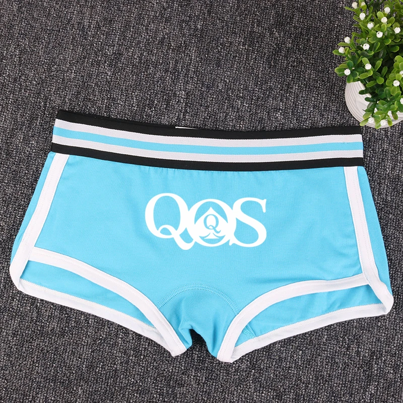 Picche QOS Boyshort Girls Boxer Pants biancheria intima Sexy per le donne mutandine carine per le signore biancheria intima di cotone confortevole