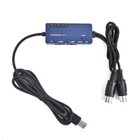 DOREMiDi MIDI to USB A Interface MIDI Cable Adapter Built-in Reverb/Chorus/3D Sound Effects for Editing Recording Track Audio