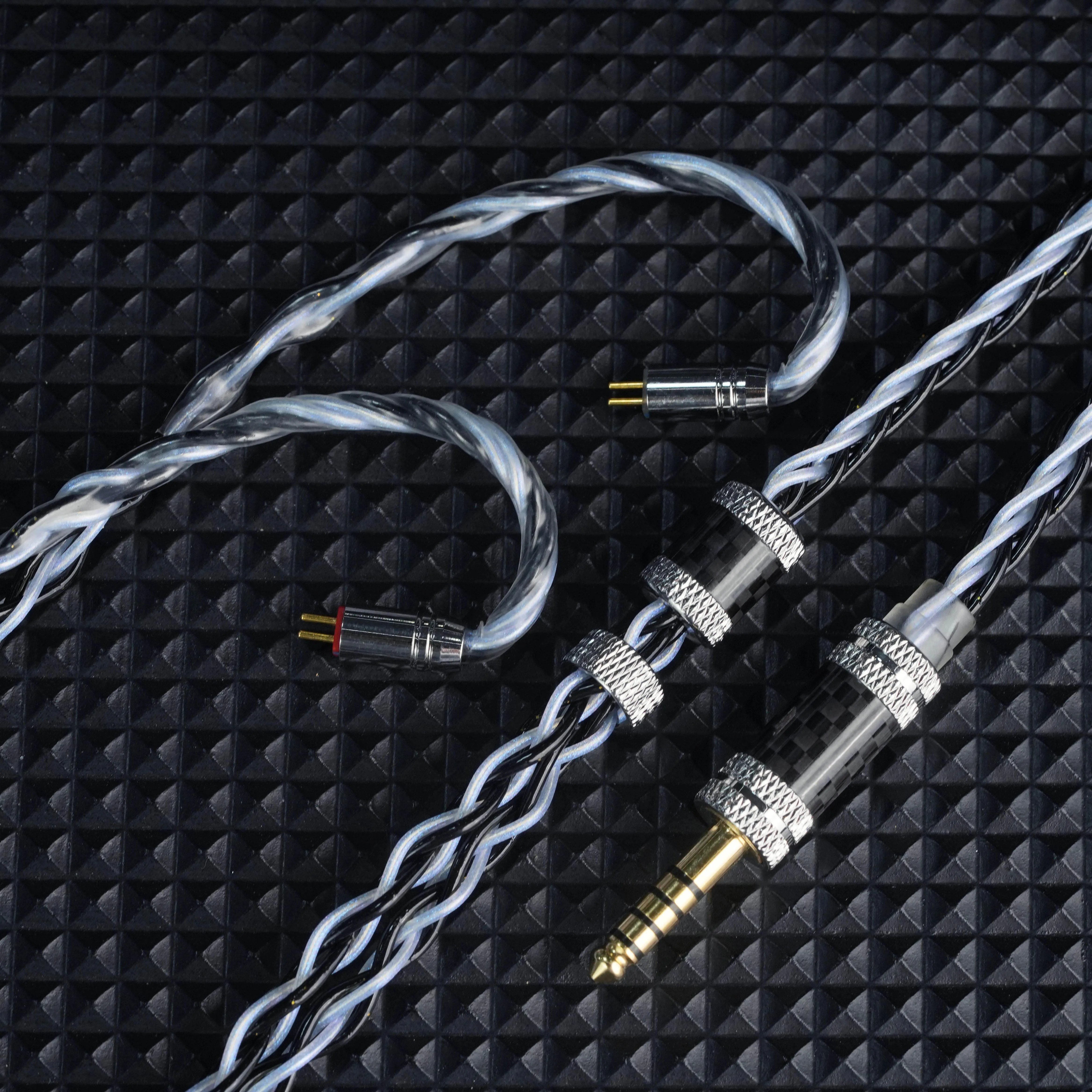 XINHS X04 8-Kern Palladium-beschichtetes Reinsilberkabel + Fünf-Elemente IEM Upgrade-Kabel 0.78 2pin IE900 MMCX HiFi-Kopfhörerkabel – Detail 5
