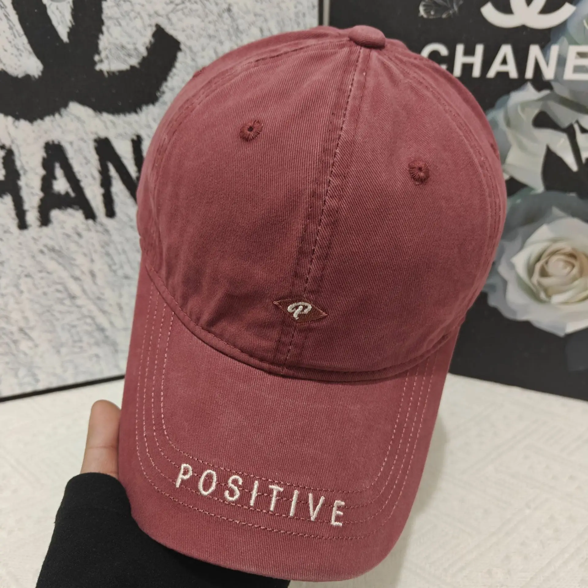 2025 الربيع الأبجدية المطرزة قبعة بيسبول رئيس كبير عميق أعلى قمة صلب ظلة الشمس حماية تنوعا النسخة الكورية قبعة