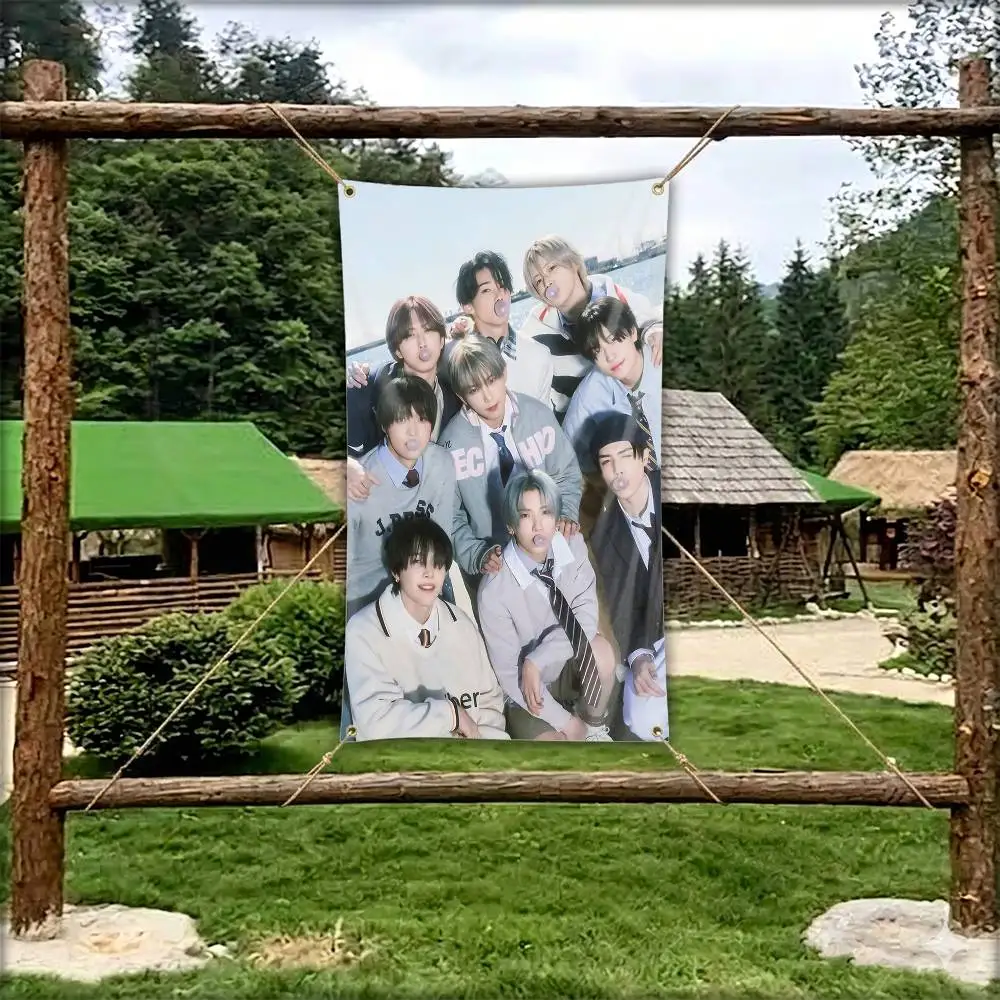J-POP and-Team Tour Flag Tapestry Banner for Bedroom Living Room Outdoor Camping Custom